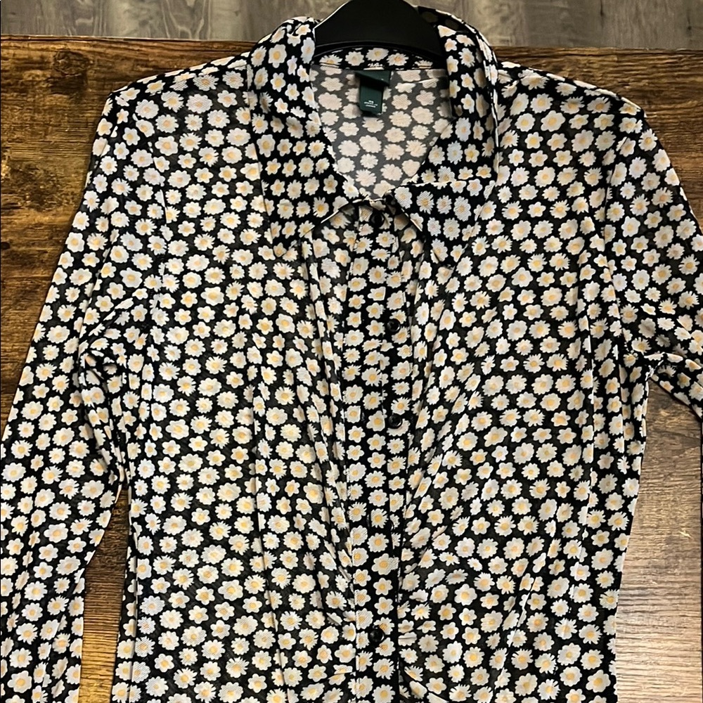 Floral Button-Up Blouse